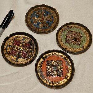 Vintage Florentine Toll Resin Coasters